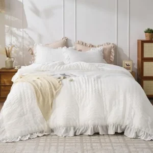 3 Pieces Ruffle Comforter Set